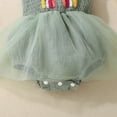 thumbnail image 6 of mgoYE Baby Girl 1st Birthday Clothes Rainbow Embroidery Tulle Dress Sleeveless Romper Bodysuit Cake Smash Outfit(Green,18-24 Months), 6 of 9