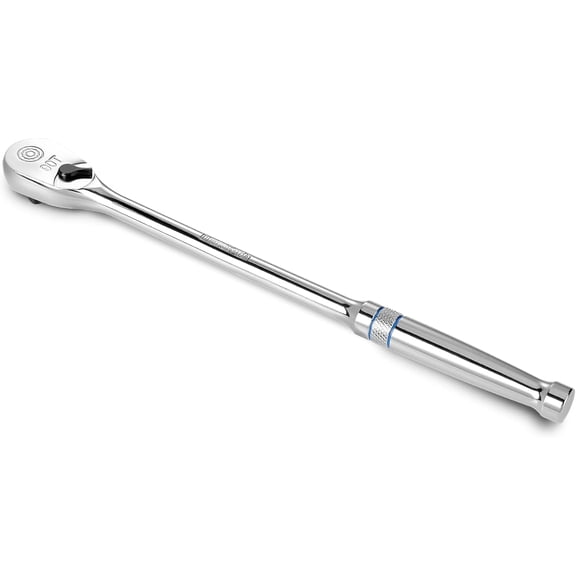 DURATECH Extra Long Handle 3/8-Inch Drive Ratchet, 90-Tooth Ratchet Wrench | Socket Wrench with 12" Handle and Dust Proof Teardrop Enclosed Head
