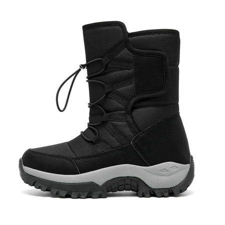 

Women s Mid Calf Waterproof Winter Snow Boots outdoors anti-skidding cold-proof warm lint lining Antiskid boots