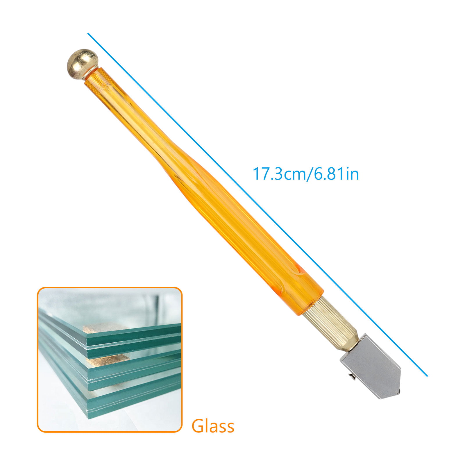 Obeka 5mm-15mm Oil Feed Glass Cutter Pencil Style Metal Handle Cutting  Tools Tungsten Carbide Tip with Oil Reservoir for Mosaic Tiles Stained  Glass