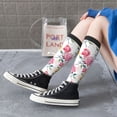 thumbnail image 5 of Sikiie Colorful Flowers Knee Socks, High Socks Long Stretchy Sock Women Knee High Stocking, Long Socks for Women, 5 of 6