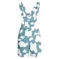 thumbnail image 3 of Men's Cow Print Denim Overall Shorts â Fun Summer Beach Suspender Pants Available in Sizes XS to XXXXXL, for Parties and Festivals, 3 of 4