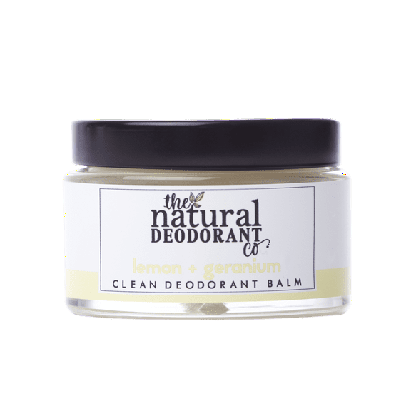 The Natural Deodorant Co, Clean Deodorant Balm Lemon & Geranium, 24hr Protection for Women or Men