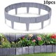 thumbnail image 1 of Borde de césped para jardín, cerca de empalizada gris, efecto piedra, 10 Uds. Rojo Verde Cocina, Decoración y Otros, 1 of 5