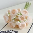 thumbnail image 4 of Artificial Camellia Flowers Fake Floral Bouquets for Home Decor, Wedding Centerpieces & Party Arrangements | White & Pink, 4 of 6