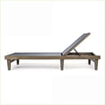 thumbnail image 4 of Outdoor Chaise Lounge | Modern Pool Patio Backyard Sun Lounger | Charcoal Gray Mesh | 78" Long |DARK GREY|Acacia Wood, 4 of 15