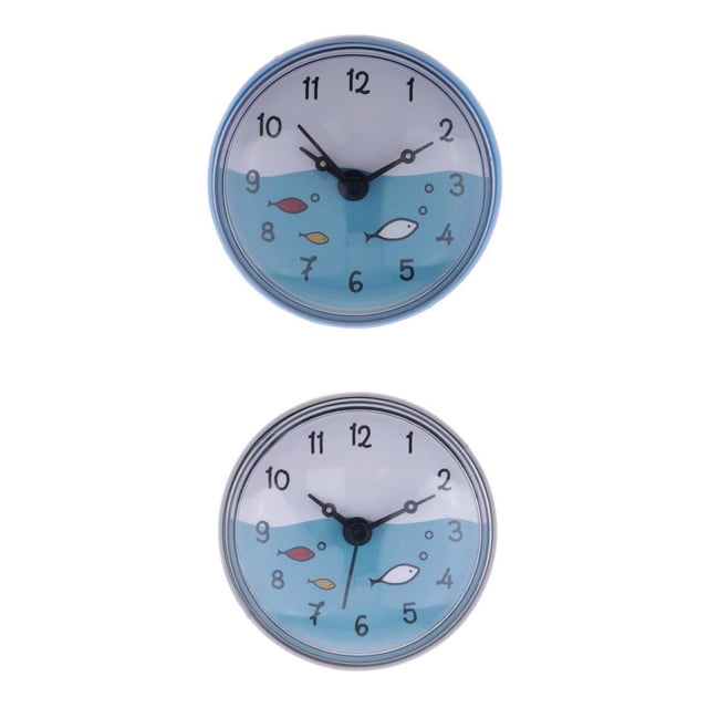 2pcs succión del reloj de pared de la decoración para hogar del espejo