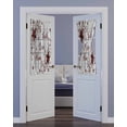 thumbnail image 2 of Wooden Grain Blackout Curtains, French Door Curtains for Door Window, Red Country Texas Star Branches Berry Privacy Drapery for Patio/Sidelight Doors, 1 Panel with Tieback, 54 x 40 Inches, 2 of 6