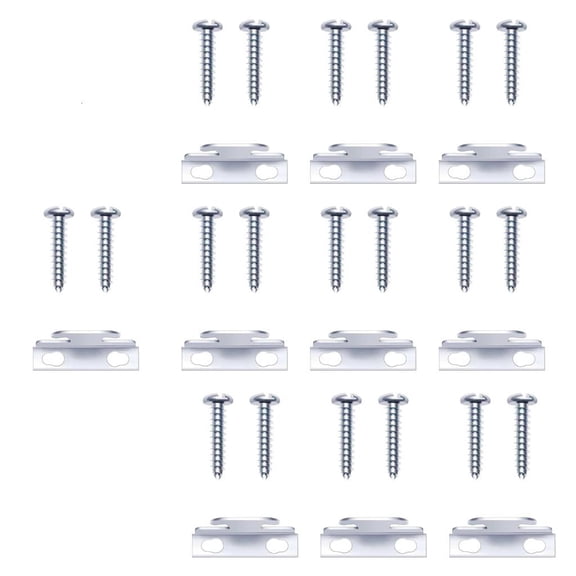 Milue Metal Curtain Rod Brackets with Screws For Home Office Commercial Use Durable