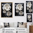 thumbnail image 4 of Designart "Monochrome Petal Elegance" Ranunculus Canvas Wall Art, 4 of 7