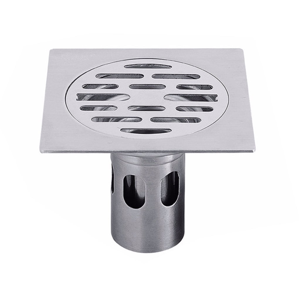 Bathroom Floor Drain Shower Waste Stainless Steel Prevent Hair Sewer Silicone 