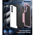 thumbnail image 3 of LeYi for Samsung Galaxy S23 FE Case, Galaxy S23 FE Phone Case with [2Pcs Tempered Glass Screen Protectors], Heavy Duty Protective Rugged Case for S23 FE 5G Pink, 3 of 7