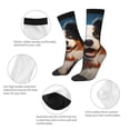 thumbnail image 3 of KLL Playful Smile Cute Dog Print Cool Socks Men's Women's Crew Socks Funny Crazy Novelty Stockings, 3 of 6
