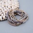 thumbnail image 4 of Pulsera de cuentas de cristal facetado elásticas europeas y americanas Pulsera de cuentas acrílicas con codo de cobre dorado para mujer, 4 of 6