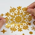 thumbnail image 3 of DKTIE 115pcs Christmas Window Stickers Set, 8 Golden Snowflake Pattern Window Stickers, Reusable Shiny Christmas Stickers Decorations for Winter Xmas Party, 3 of 6