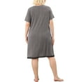 thumbnail image 4 of Unique Bargains Women's Plus Nightgown V Neck Dots Short Sleeve Sleepwear, 4 of 8