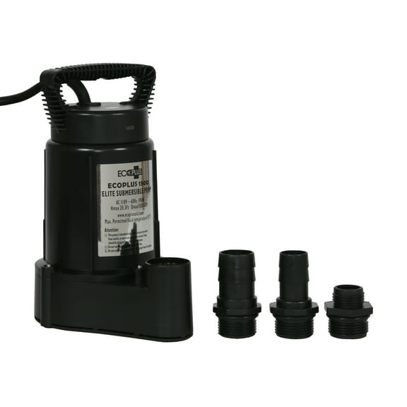 EcoPlus 1500 Elite Submersible Water Pump, 1500 GPH