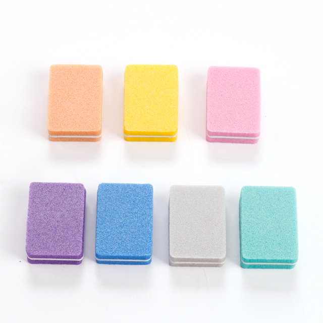 Miniesponja para manicura, bloque de Tofu, esponja pequeña para pulir lima de uñas, herramientas de manicura de lijado en ambos lados ER