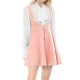 thumbnail image 5 of DARING DIVA Women's Above Knee Hem Suspender Skirt Dress XL Pink, 5 of 7