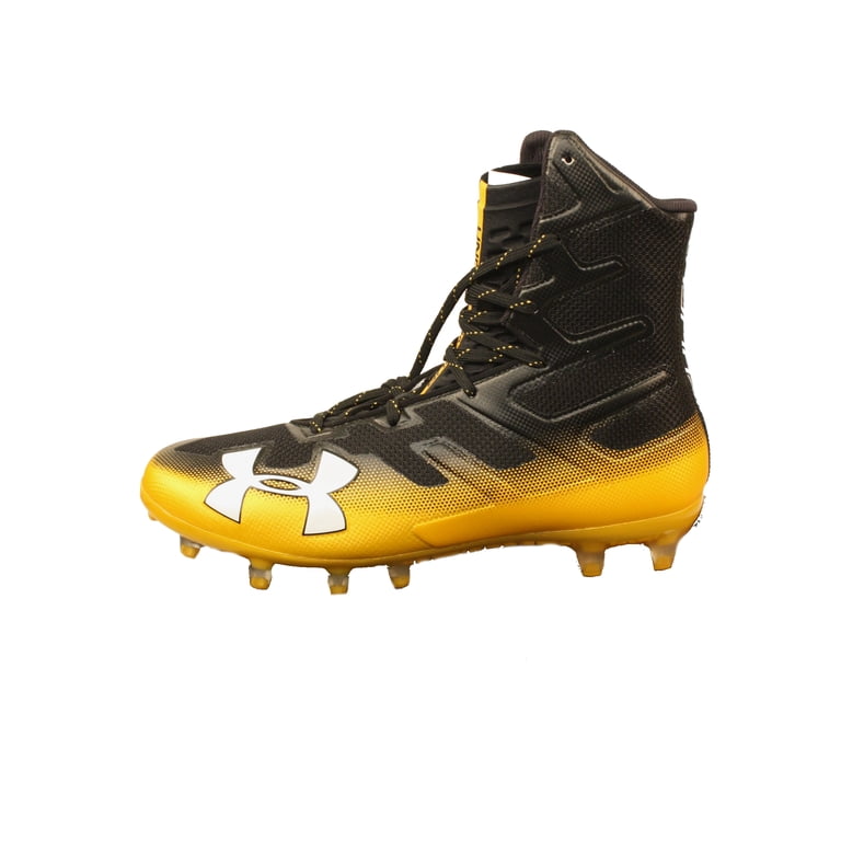 NIB Under Armour Highlight MC DSG Football Cleats Black Yellow Mens 2-Step Sz9 NEW Mens Under Armour Highlight MC Football Cleats Black  main image 2