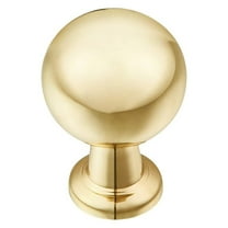 Utopia Alley 5pcs Lyon Cabinet Ring Pull Knob - Decorative Cabinet Drop Pull Knobs for Cabinets and Drawers - Vintage Cabinet Hardware with Hand Finished Polished Gold - Metal Drawer Pull Knobs 0.87"