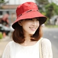 thumbnail image 4 of Sunjoy Tech Bucket Hat for Women Men, Unisex Canvas Washed Cotton Trendy Caps, Womens Summer Beach Sun Hats, 4 of 6