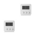 thumbnail image 3 of pitrice Wall Mount Digital Timer Clock Time Management Teachers Training Workout Timing Device Household Bakery White 2Set, 3 of 6