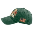 thumbnail image 6 of USA 250th Anniversary American Flag Hat 1776-2026 Independence Day Distressed Cap Adjustable Embroidered Cap Merchandise for Men Women,Green, 6 of 6