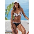 thumbnail image 5 of LASCANA Women's Mixed Print Fold Over Bikini Swimsuit Bottom Contrast Trim, 5 of 5