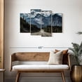 thumbnail image 3 of Elephant Stock Banff Highway Mountain Scene Wall Art - Horizontal Multi Panel Canvas - Living Room Wall Decor - Transportation Multi Panel - Black And Blue Decor - 43" x 27", 3 of 8