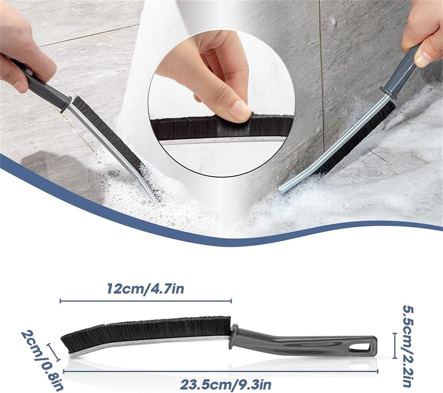 4Pcs Gap Cleaning Brush Ginsco Hard Bristle Brush for Cleaning