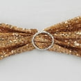 thumbnail image 4 of Balsa Circle 5 Spandex Chair Sequined Sashes Wedding Decorations Gold, 4 of 5