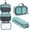 Dusty Teal Makeup, variant on 3-Piece Travel Set: Includes a hanging toiletry bag, makeup bag with brush holder, and accessory organizer pouch. TSA-Friendly Design: Detachable clear liquid bag securely holds up to four 3 oz trave