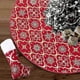 thumbnail image 1 of Christmas Tree Wrap Christmas Tree Wrap With Christmas Stocking Snowflake Christmas Tree Skirt Christmas Party Wrap(Red), 1 of 4