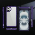 thumbnail image 6 of for iPhone 16 Plus Case Clear, [Wireless Charging][Anti-Yellowing][Military-Grade Protection] Hybrid Clear Back Shockproof Slim Magnetic Phone Case for iPhone 16 Plus,Purple, 6 of 7