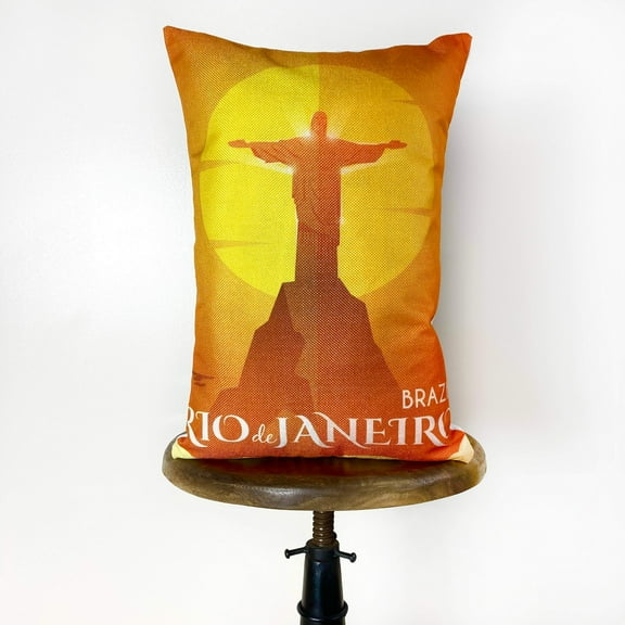 Rio de Janeiro | Adventure Time | 12x18 | Pillow Cover | Wander lust | Throw Pillow | Travel Decor | Travel Gift | Friend Gift | Room Decor