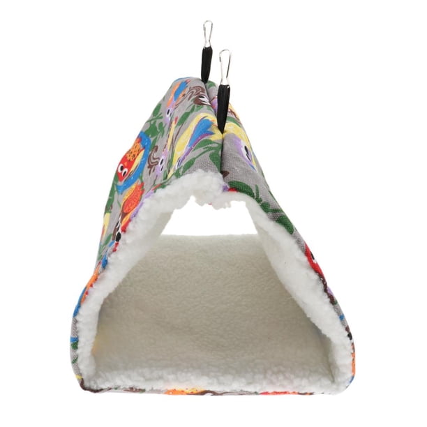 Hamaca suave para pájaros Perfecl de Algodón para loros pequeños y medianos gris M 26x16x15cm