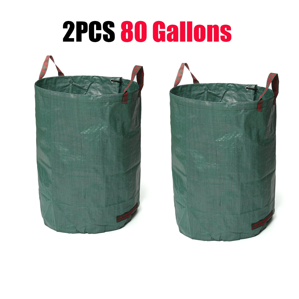 80 Gallon 302L 1/2Pack Garden Bag Reuseable Bag Lawn Pool Garden Leaf