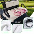 thumbnail image 5 of Golf Cart Seat Covers for 2 Seater,Cherry Fruit Microfiber Cart Seat Towel Blanket,Spring Botanicals Bow Idyllic Country Leaf Absorbent NonSlip Bench Seats Protector for Golf Course 51"x31", 5 of 9