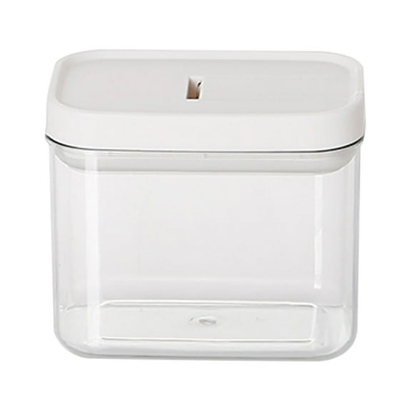 Plastic Airtight Food Storage Container Jar with Locking Lid | Clear Kitchen Canister for Snacks, Grains & Dry Goods | Leak-Proof Seal & Space-Saving Design