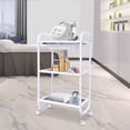 thumbnail image 4 of TOOL1SHOoo Meal Frame Rolling Trolley Cart with 3-Tiers and 1 Drawer for Storage, 4 of 9