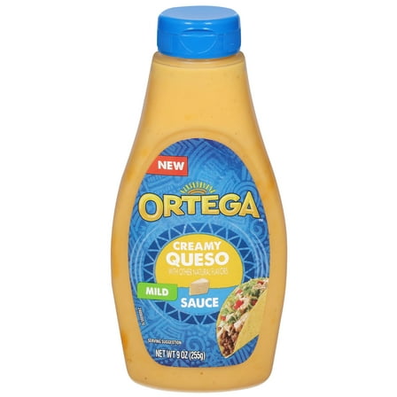 Ortega Creamy Queso Mild Taco Sauce, 9 oz Bottle