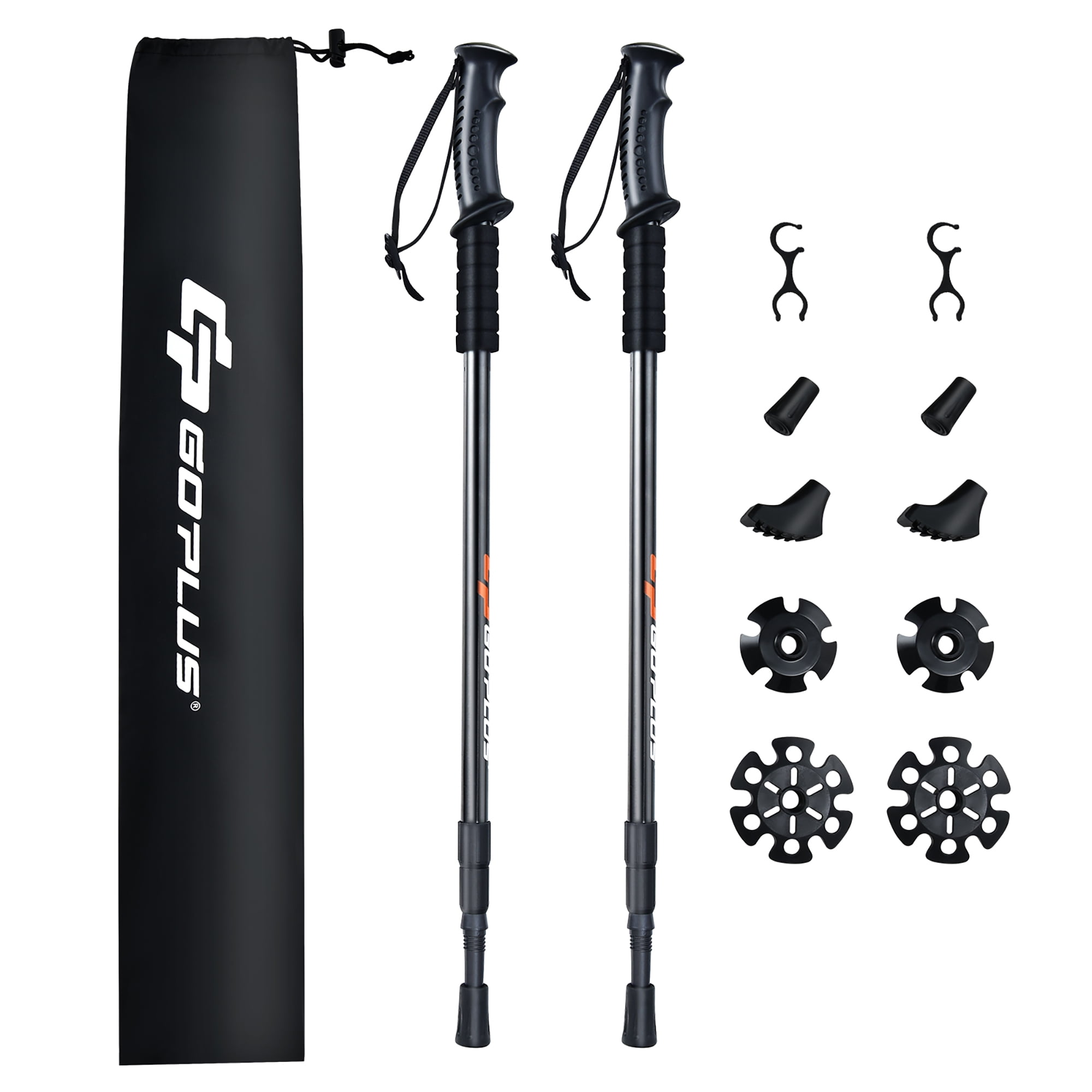 Trekking Poles Nordic Walking 2 Packs With Antishock And Quick Lock System, 