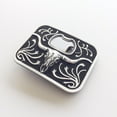 thumbnail image 5 of Vintage Style Black Enamel Western Long Horn Bull Bottle Opener Belt Buckle, 5 of 6