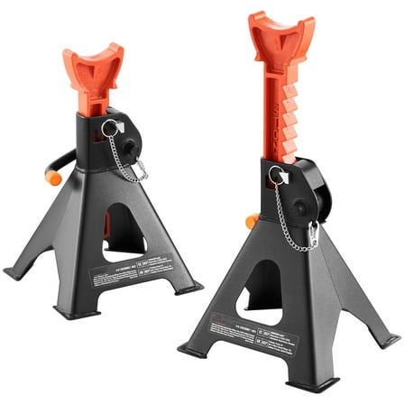 BENTISM Jack Stand 3T (6,000 lbs) Capacity Steel Adjustable 10.8in-16.3in Low Profile Auto Car Jack Stands with Metal Latch for SUV MPV Sedan 1 Pair