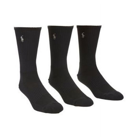 Polo Ralph Lauren Mens Tech Athletic Crew Socks 3-Pack Style-821063PK
