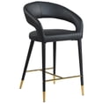 thumbnail image 3 of Meridian Furniture Destiny Black Vegan Leather Stool, 3 of 6
