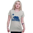 thumbnail image 3 of California Bear Distressed CA Flag Womens Slim Fit Graphic Tee Brisco Brands S, 3 of 5