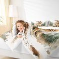 thumbnail image 4 of Manfei Cute Rabbit Queen Comforter Set for Girls, Cartoon Woodland Animal Bedding Sets, Green Pine Tree Bedding Comforter Set, Ultra Soft Home Decor Reversible 3pcs, 4 of 8