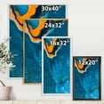 thumbnail image 4 of Designart Abstract Marble Composition In Blue and Orange III FLOAT FRAME WALL ART, 4 of 4